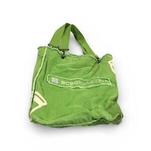 BCBGMaxAzria Green Canvas Tote
